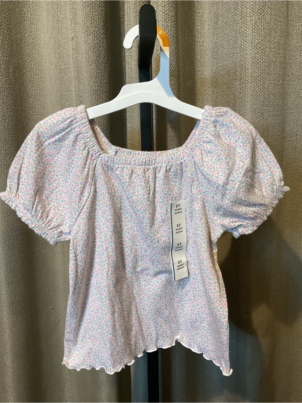 The Children's Place Pastel Floral Short Sleeve Top - Pink & Blue